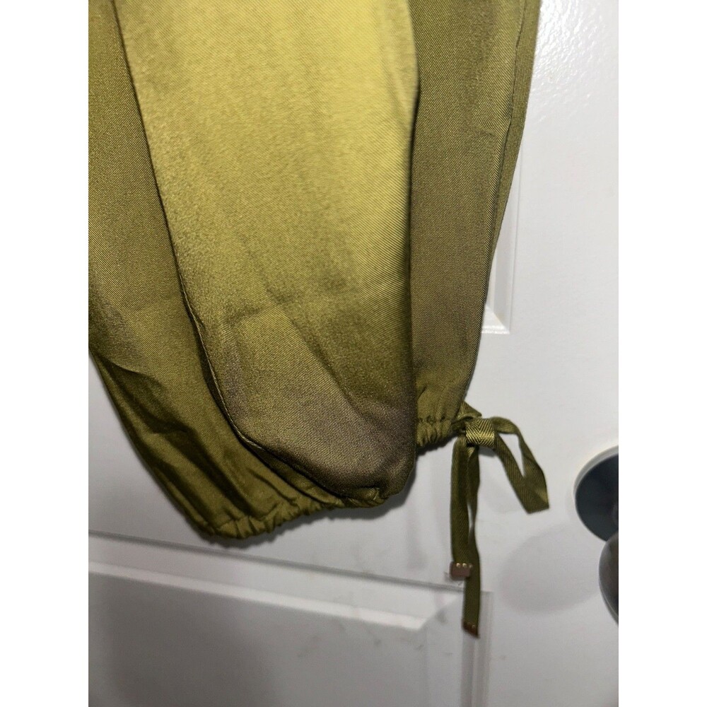 Anthropologie Women’s Draped Balloon Harem Pants size M NWT Olive Green Pull-On - Picture 6 of 10